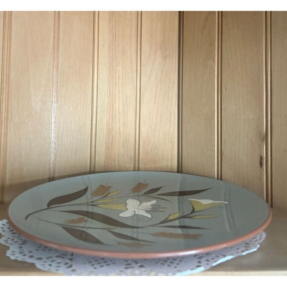 Vintage Stangl Pottery Gold Harvest Dinner Plate White Tan Gray Floral - Picture 2 of 4